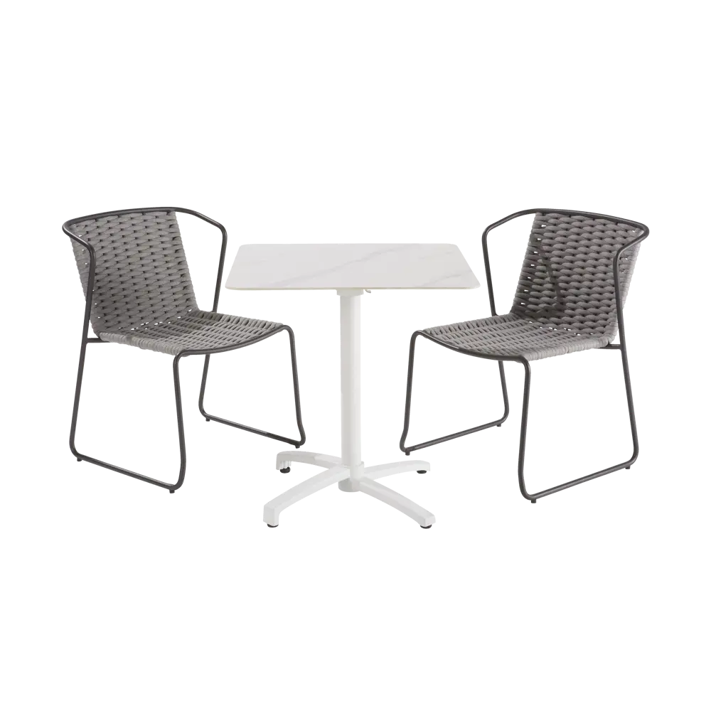 Стул Naterial Livia 63.5x80.5x58 см алюминий/текстиль цвет темно-серый 83984530 STLM-2009281  - Вид №9