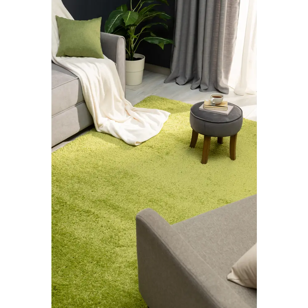 Ковер полипропилен Шагги Тренд 100x200 см цвет зеленый MERINOS STLM-2079968 - Вид №4
