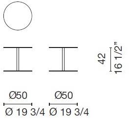 Cappellini Съемный круглый стол из листового металла Gong Gg_1c - Вид №9