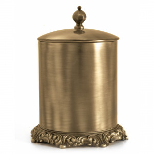 FSM65/02 3SC Урна для мусора из латуни с крышкой - Zar ручка D. 22 - H. 29 Classico