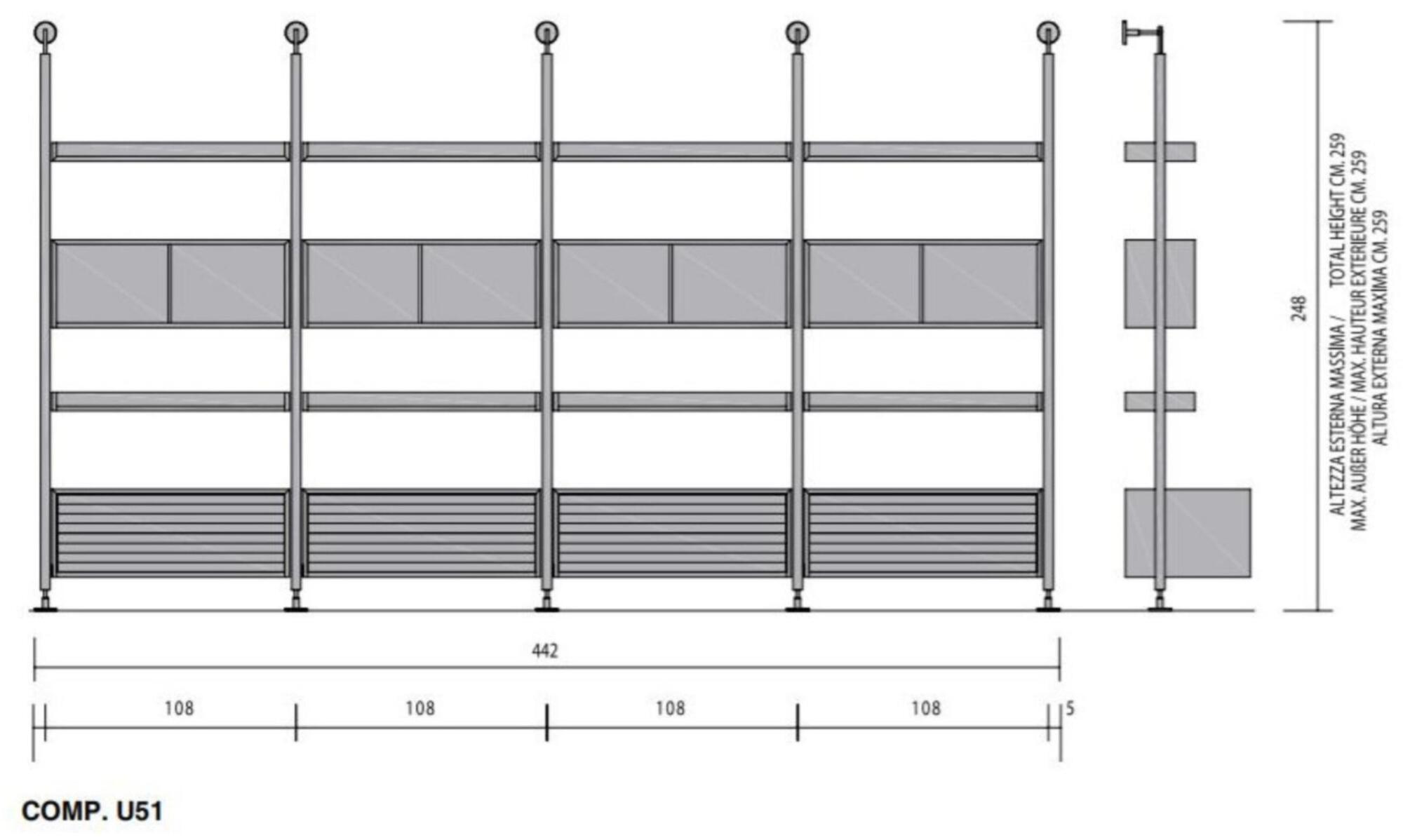 Porada Модульный стенной книжный шкаф Iron sun-id-1357101 - Вид №3