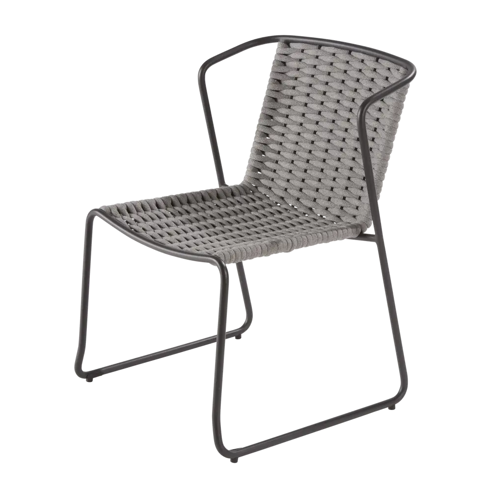 Стул Naterial Livia 63.5x80.5x58 см алюминий/текстиль цвет темно-серый 83984530 STLM-2009281 