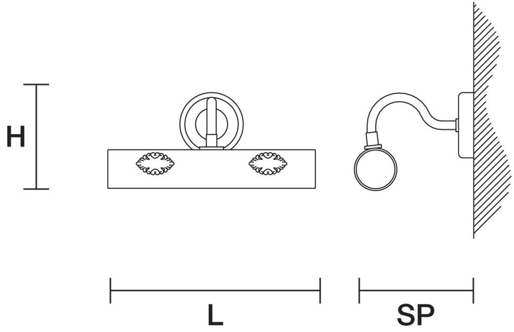 Masiero Металлический галогенный настенный светильник прямого света Brass & spots sun-id-1403149 - Вид №4