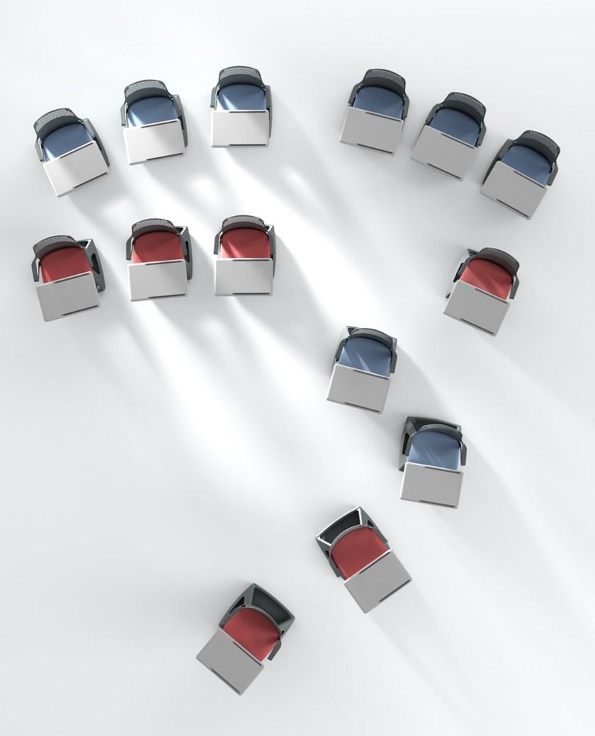 IBEBI Стул для конференций из полипропилена с откидной крышкой Rover evo sun-id-1378244 - Вид №6