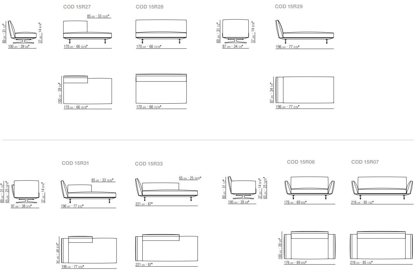 Flexform Модульный тканевый диван с шезлонгом Evergreen sun-id-1433685 - Вид №3