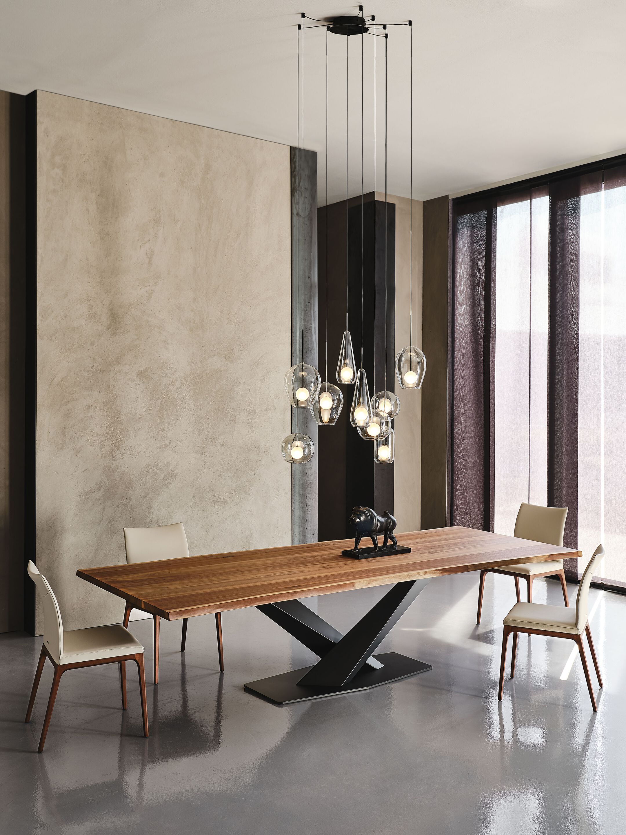 Стальной и деревянный стол Cattelan italia Stratos ARCH-00076688 - Вид №9