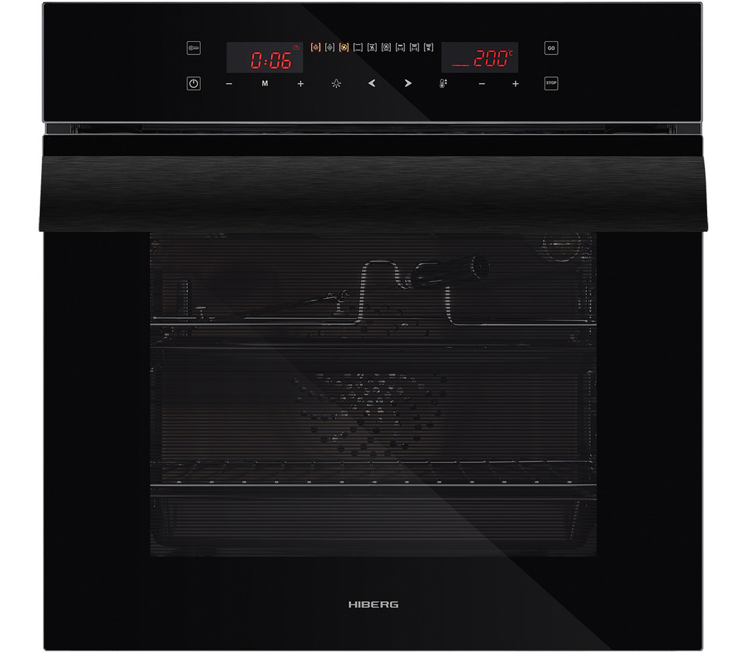 5363125 Электрический духовой шкаф HIBERG VM 6192 B черный STDN-0103775 - Вид №1