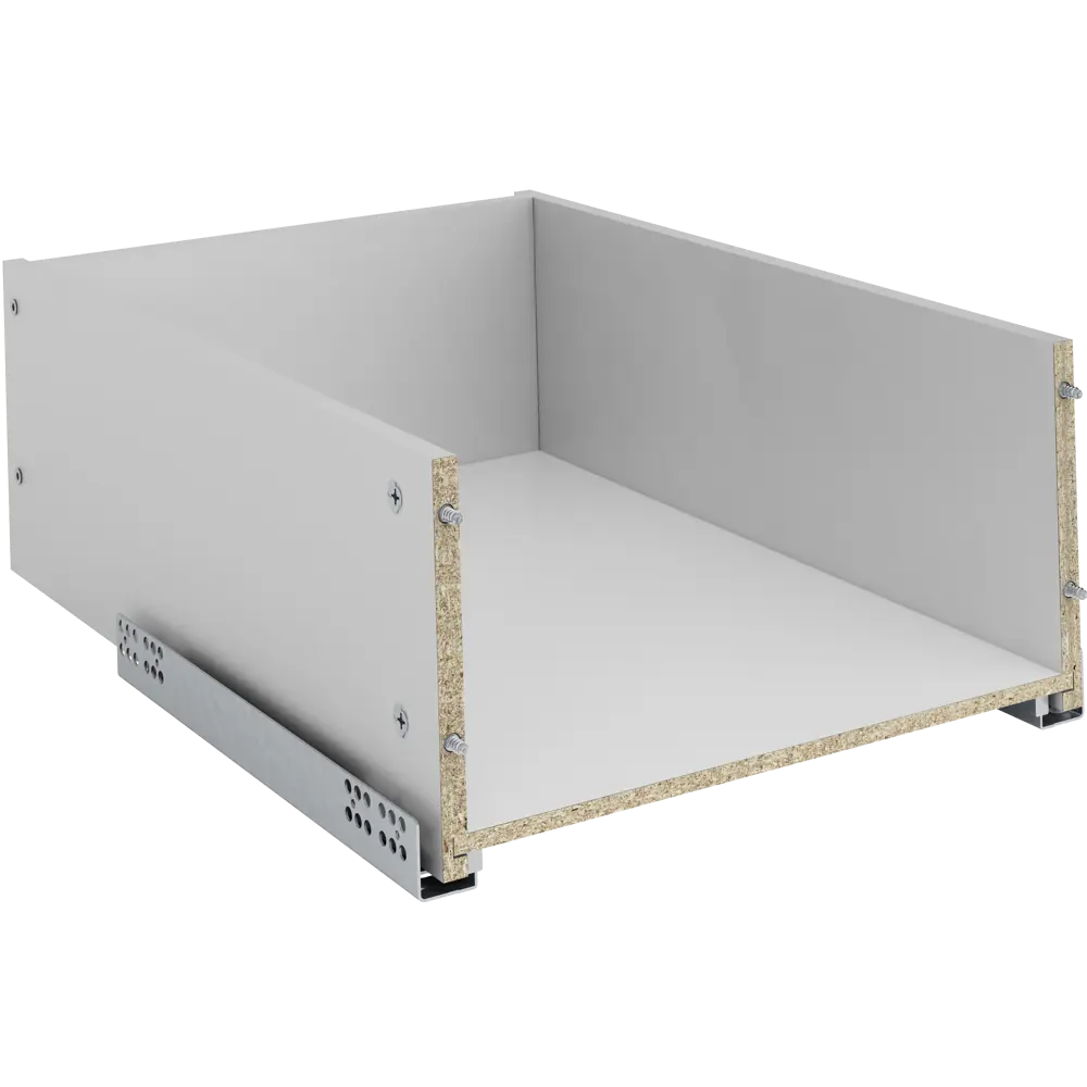 Выдвижной ящик Delinia для кухни 35.2×17.7×51.1 см серый ЛДСП 82169300 STLM-0021003