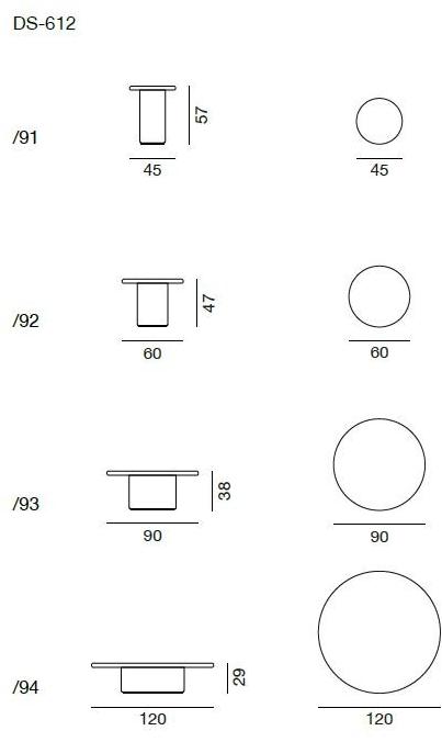 de Sede Круглый журнальный столик из композитного материала sun-id-1450318 - Вид №3