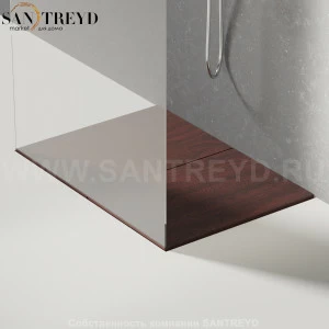 Душевой поддон FLAT D красный дуб. Размеры: длина с 70 до 100 см, глубина с 70 до 100 см