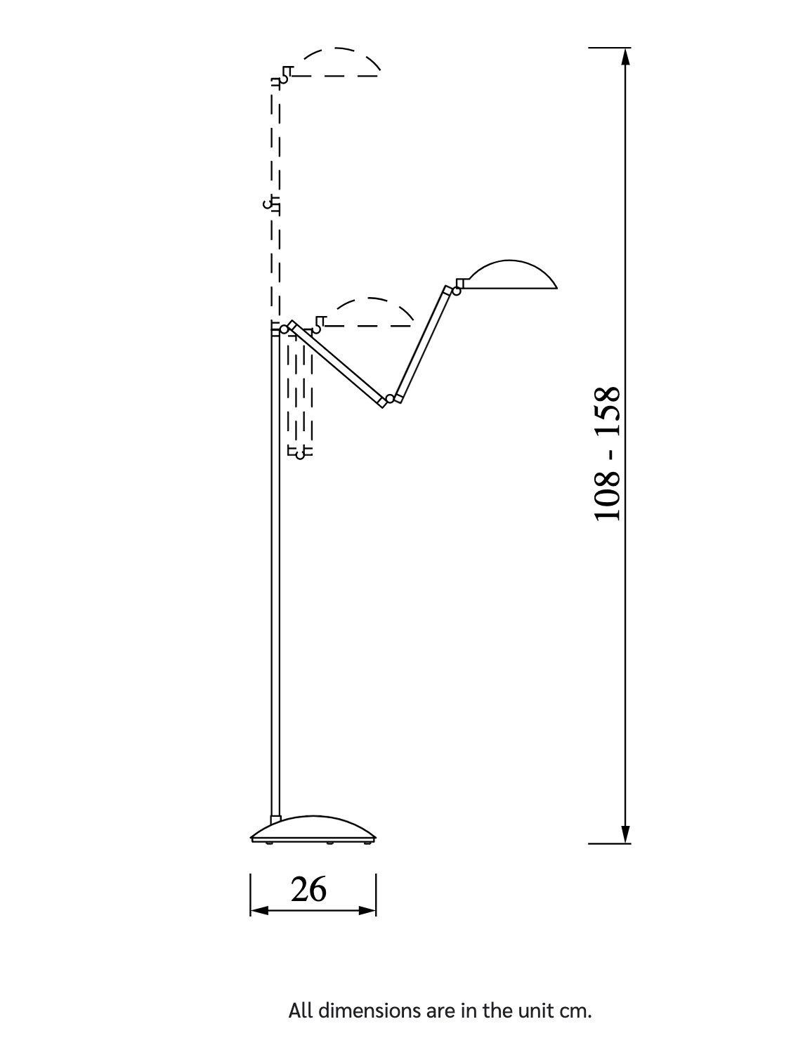 Регулируемая металлическая напольная лампа Classicon Orbis ARCH-00064105 - Вид №9