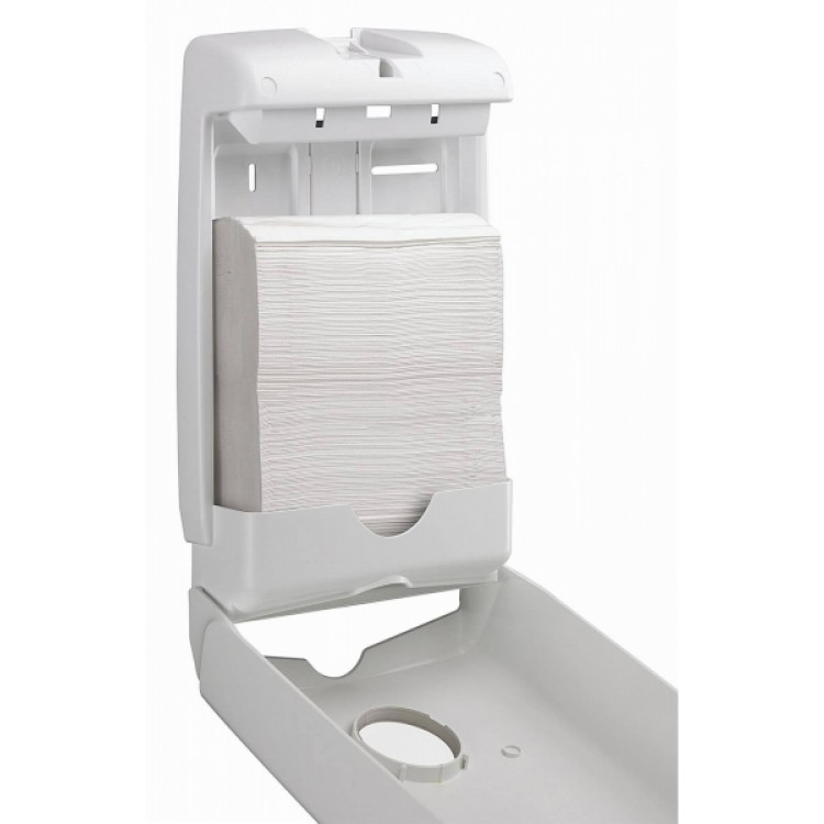 7024 Kimberly Clark Диспенсер для листовых бумажных полотенец белый Kimberly Clark Professional Aquarius Slimfold 7024 матовый  - Вид №1