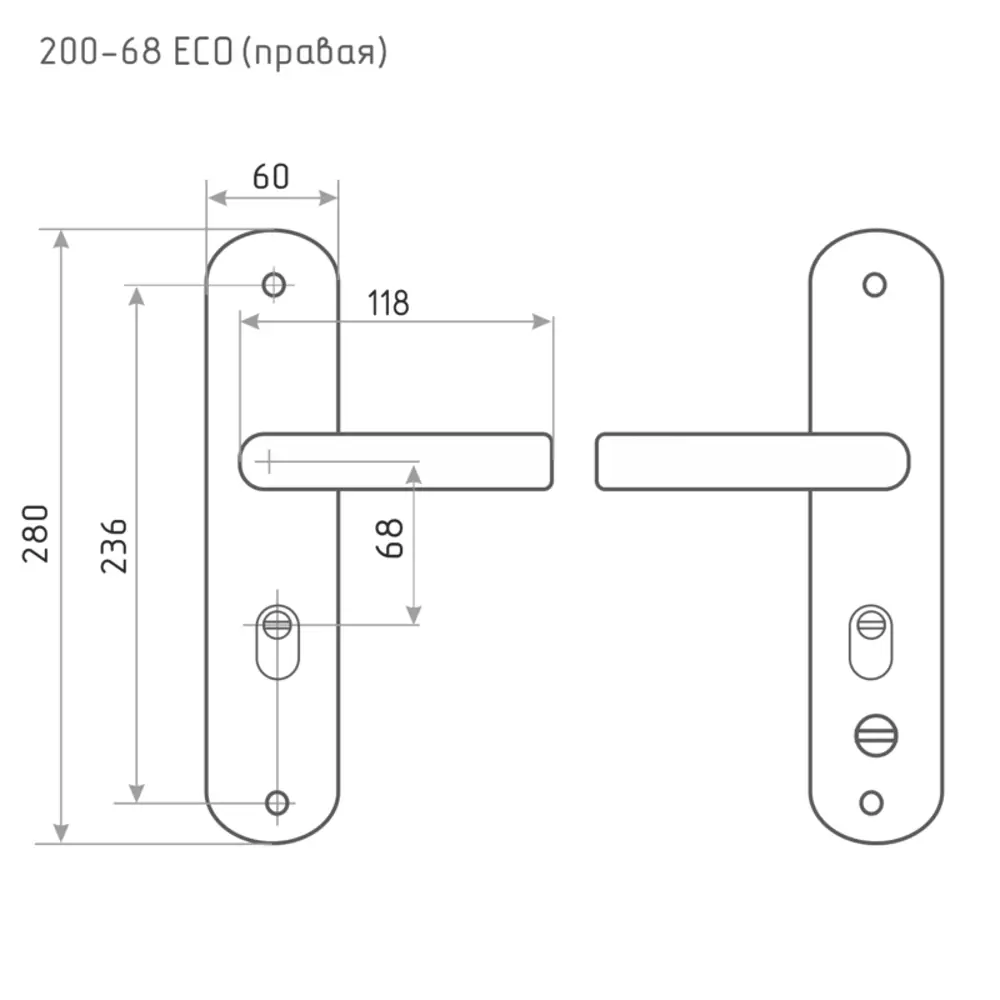 НОРА-М Ручка на планке для китайских дверей с автозапиранием 85539439 STLM-0898098 - Вид №5