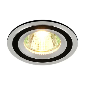 Спот встраиваемый Elektrostandard "Volante", GU5.3, 50 Вт, цвет хром/чёрный 16521396 STLM-2031290