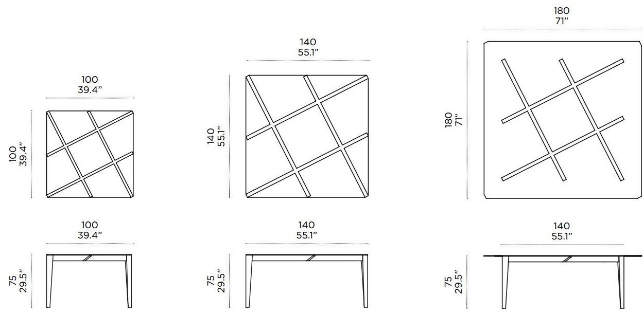 Casamania & Horm Квадратный стол из дерева и стекла Autoreggente sun-id-1347165 - Вид №6