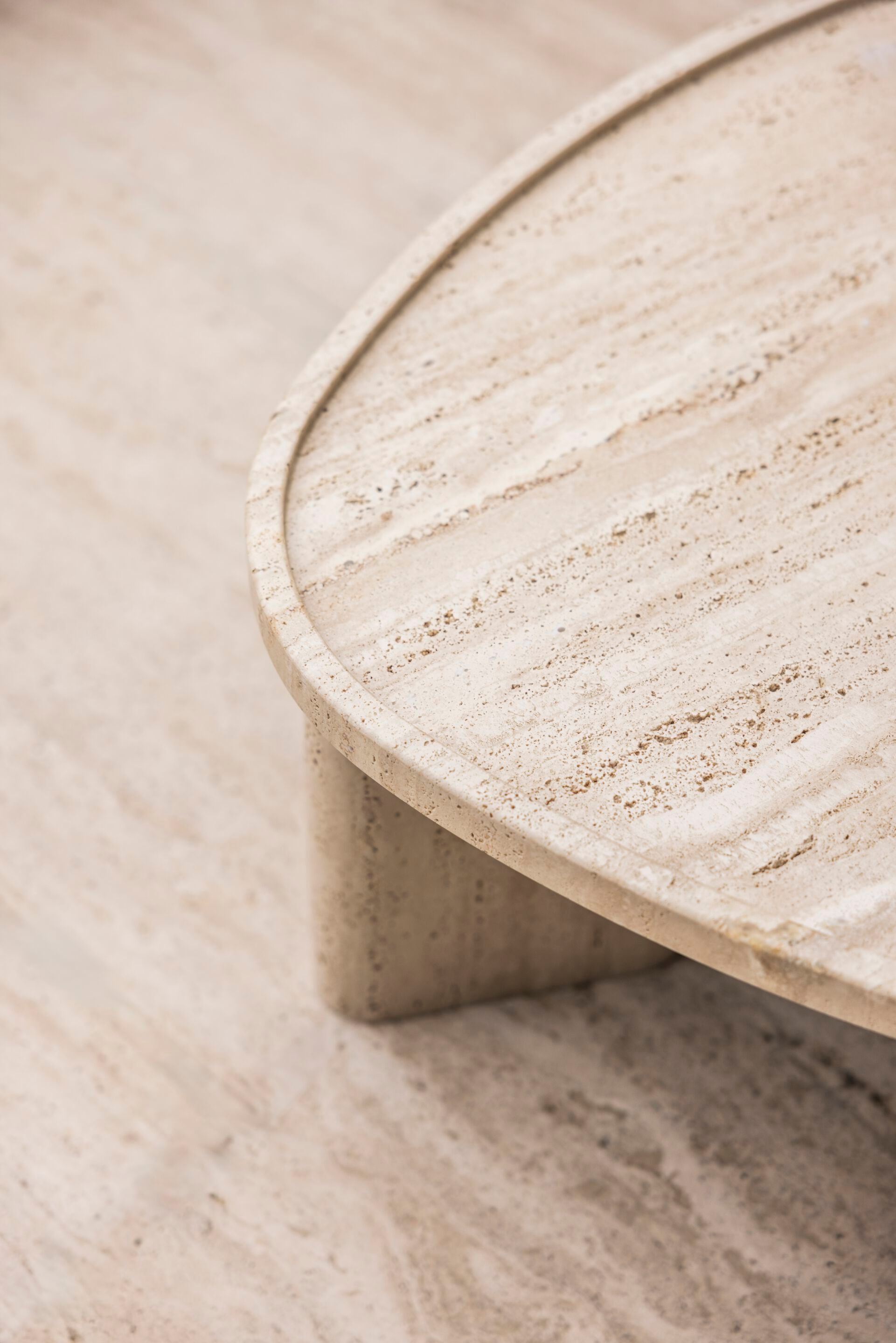 Журнальный столик из травертина EXPORMIM Meridies ARCH-00125543 - Вид №1