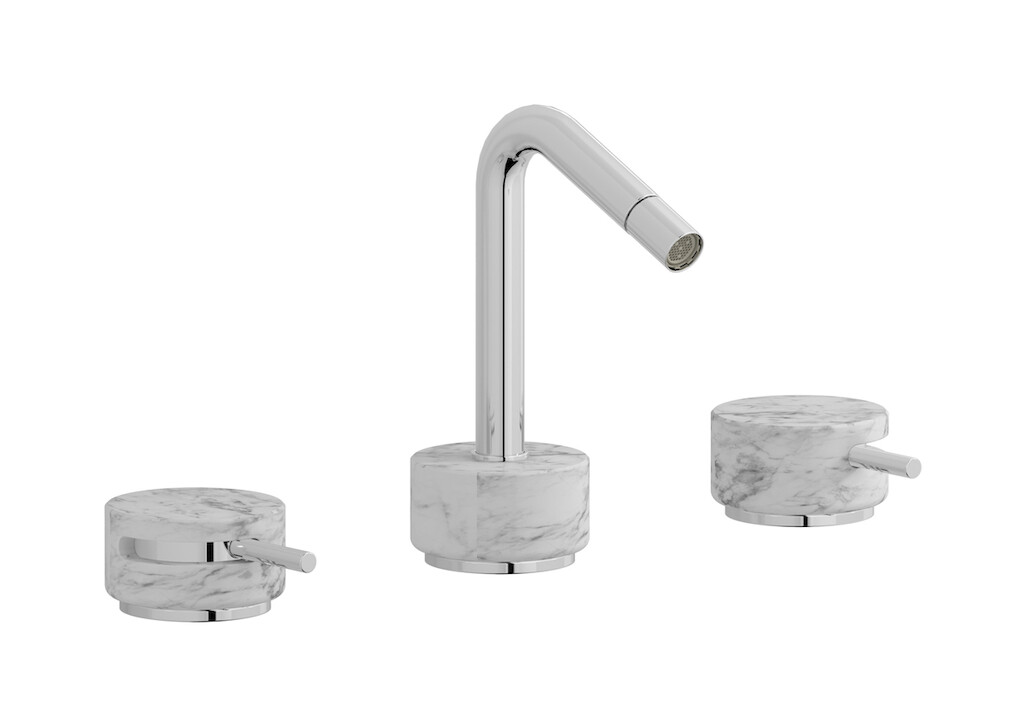 Смеситель для биде на 3 отверстия с донным клапаном WE ARE IB mr393cc_1 Chrome Marmo