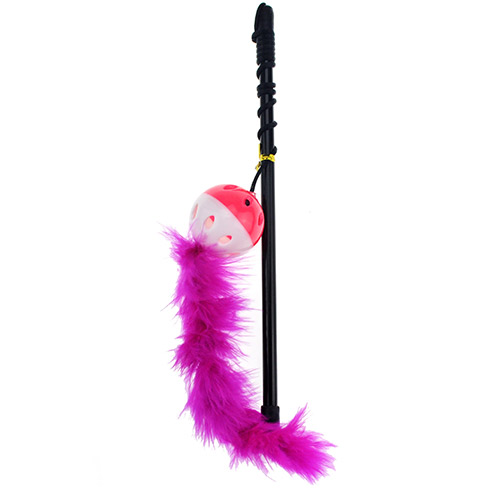 ПР0037770 Игрушка для кошек Bright Дразнилка Мяч с хвостом из пера CHOMPER 