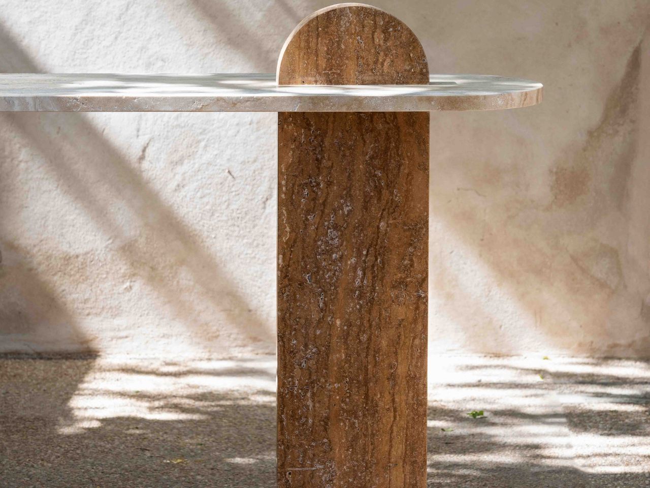 Травертиновый консольный стол LO Contemporary GOL ARCH-00072754 - Вид №1