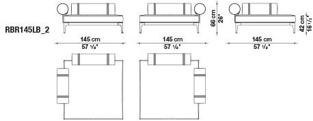 B&B Italia Outdoor Садовый лежак из ткани Ribes sun-id-1476475 - Вид №19