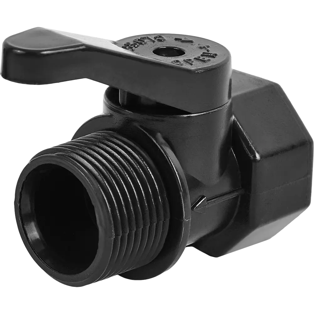 Кран шаровой BOUTTE для капельного полива 3/4" с двойной резьбой 87270994 STLM-0959890 - Вид №1