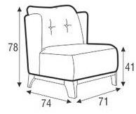 Sits Стеганое кресло с тканевой обивкой sun-id-1356389 - Вид №6
