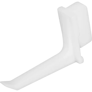 Крюк на перфопанель Spaceo 4 см пластик цвет белый 10 шт