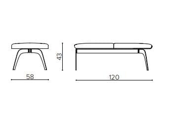 Скамейка из ткани True Design Millepiedi ARCH-00121468 - Вид №32
