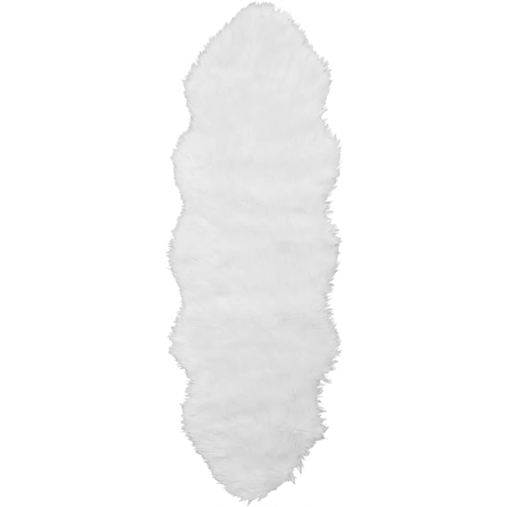 Шкура овечья искусственная, 60x180x6.5 см, цвет белый Amigo STLM-2090248