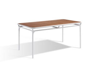 Металлический прямоугольный садовый стол