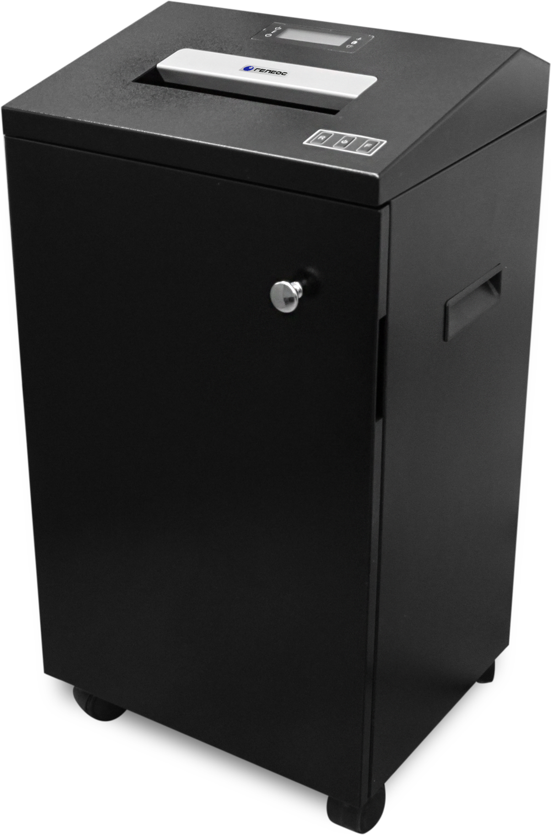 УА92-7 Уничтожитель документов , din p-7 (7 ур-нь секр.), фрагмент 0,8х2мм, 8-9 лист (70г/м2), 92 литра Гелеос Santreyd 