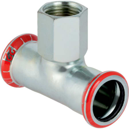 21307 Тройник Geberit Mapress из углеродистой стали, с внутренней резьбой Geberit 