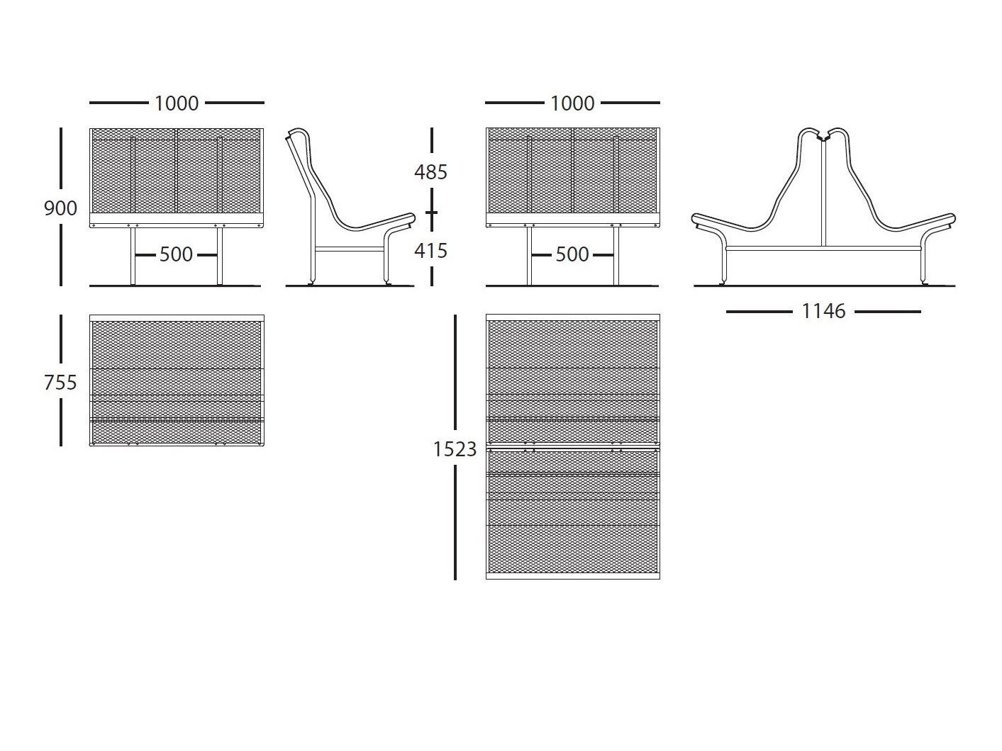Стальная скамья со спинкой BD Barcelona CATALANO ARCH-00110030 - Вид №11