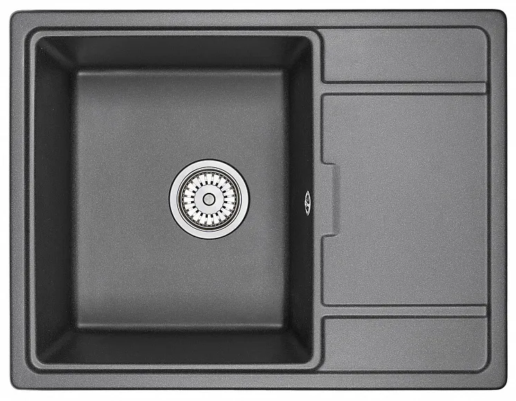 6503, ЧЁРНЫЙ, кухонная мойка, кварц