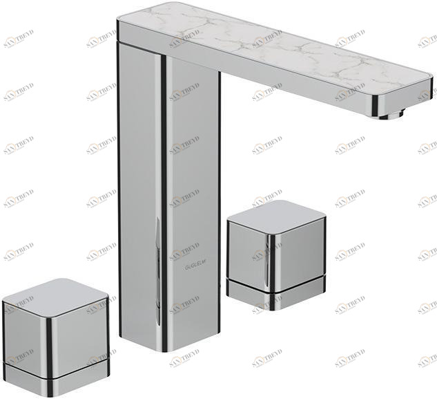 GUGLIELMI Смеситель для раковины на 3 отверстия с аэратором Gzero Fbgzg0309