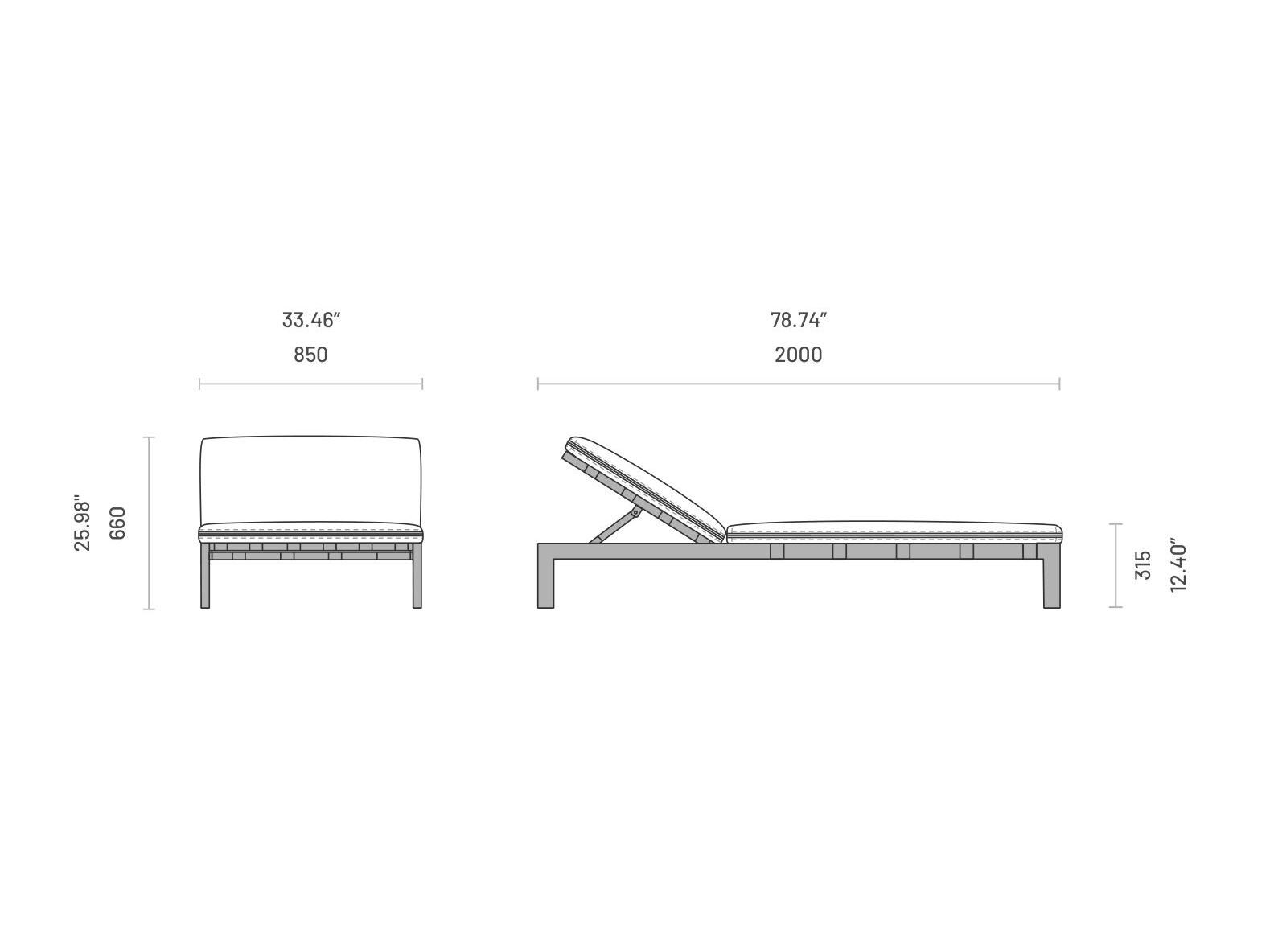 Шезлонг с откидной спинкой Domkapa ARCH-00065636 - Вид №4