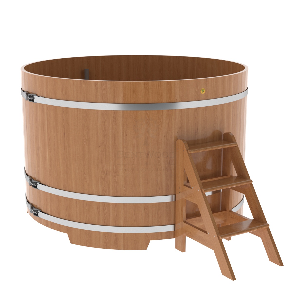 1339 Купель круглая из дуба d=1,80х1,2 натуральная Alyarus 