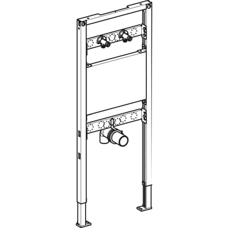 111.450.00.1 Инсталляция Geberit Duofix для раковины для слива сильно загрязненной воды, 130 см, настенный смеситель наружного монтажа Geberit  - Вид №1