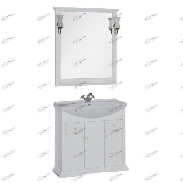 Комплект мебели Aquanet Лагуна 85 белый 00175445