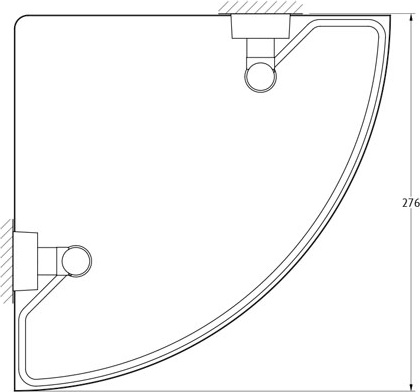 NOS 073 Полка угловая 3-х ярусная 28 cm FBS Nostalgy - Вид №1