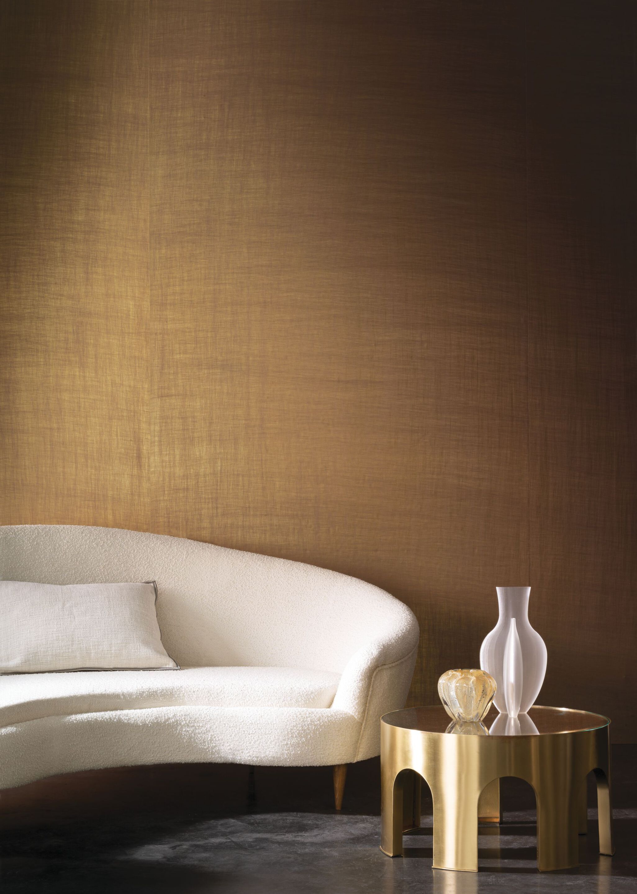 Полиэстер сплошной цвет ткани стены Casamance Théia ARCH-00151516 - Вид №3