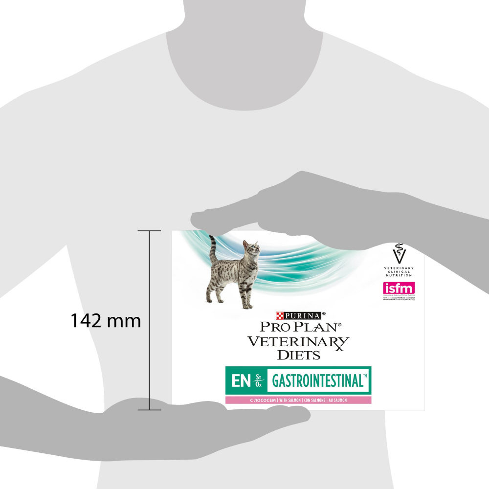 ПР0045319 Корм для кошек Veterinary Diets EN для взрослых и котят при нарушениях ЖКТ, лосось пауч 85г Pro Plan  - Вид №8