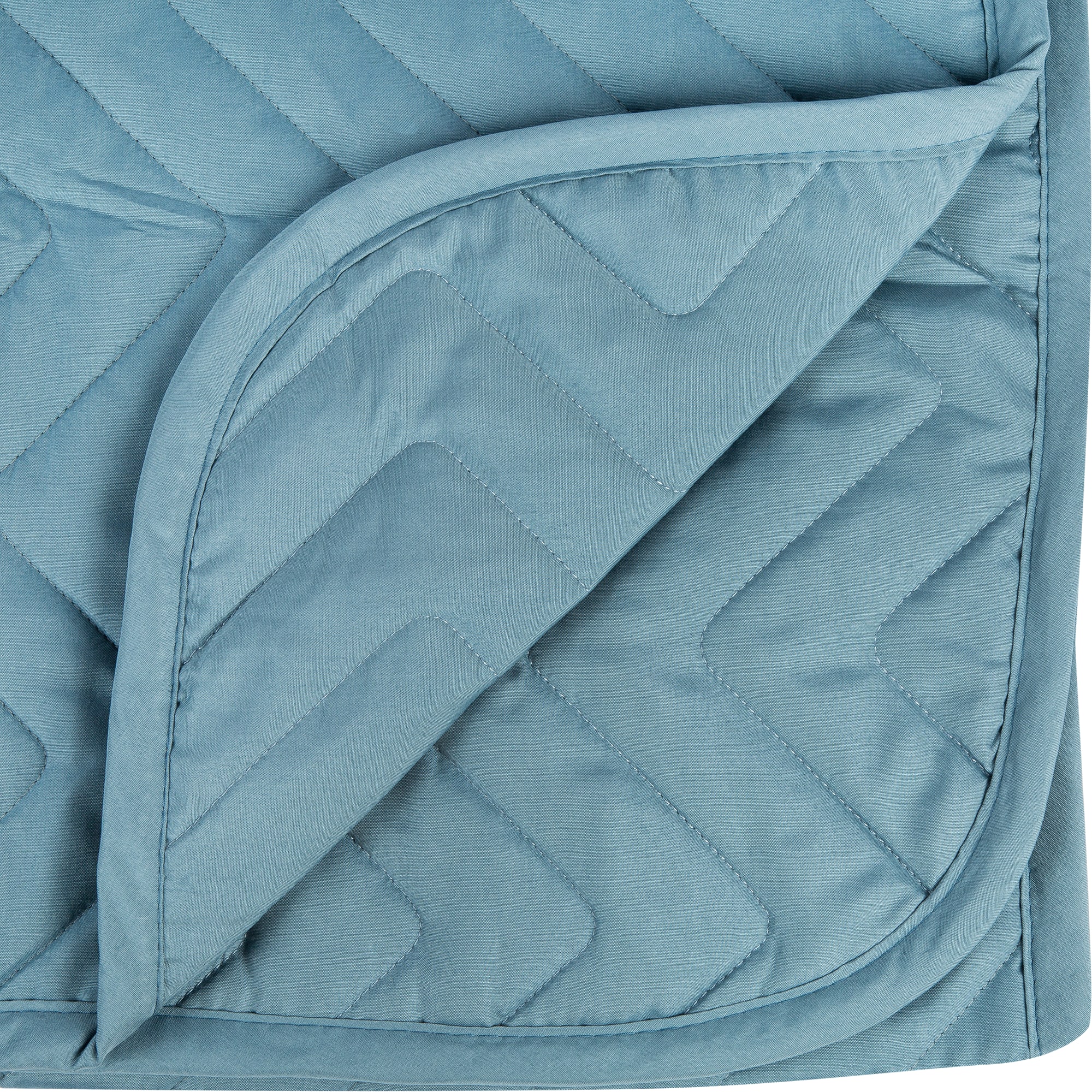 82118772 Покрывало, 200х240 см, полиэстер, цвет голубой Santreyd  - Вид №2