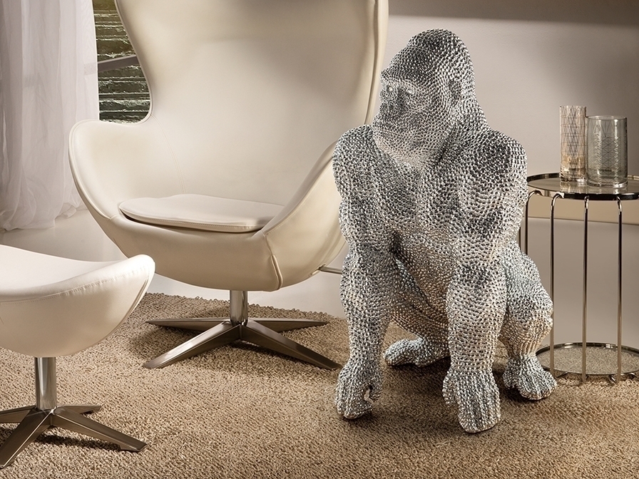 099198 Фигурка большая серебро Schuller Gorila  - Вид №4