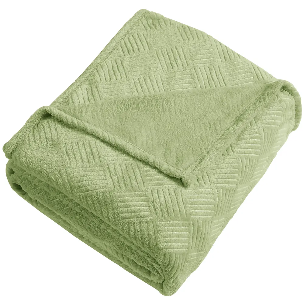 Плед Irkutsk 180x200 см велсофт цвет зеленый СТОЛИЦА ТЕКСТИЛЯ STLM-2130732