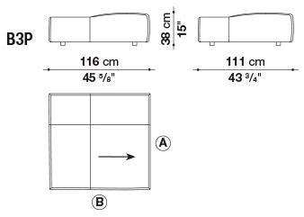 B&B Italia Модульный диван из ткани Bend sun-id-1452964 - Вид №21