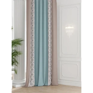 91712771 Штора на шторной ленте Comfy Way Ринварит 150x250 см цвет бежевый STLM-1051699