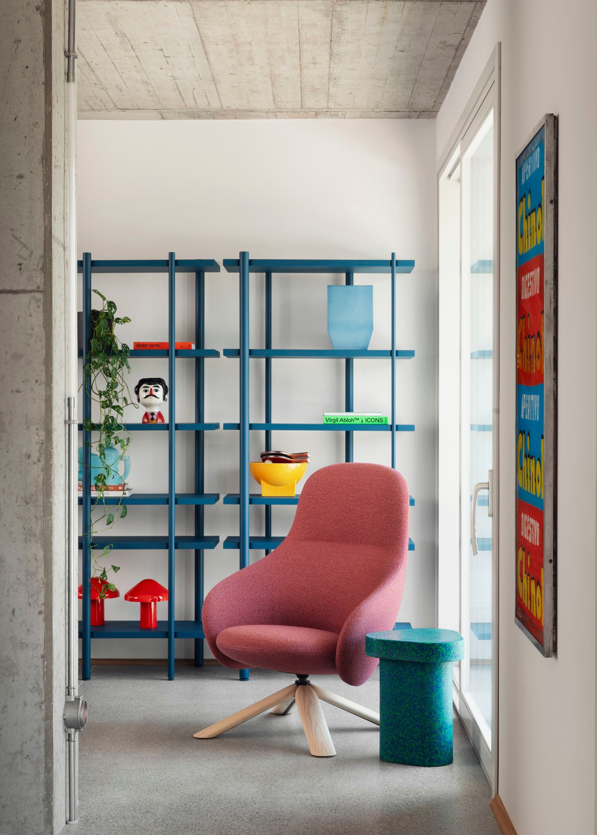 Кресло на насесте из ткани с подлокотниками и деревянной основой Miniforms Nebula ARCH-00048277 - Вид №5