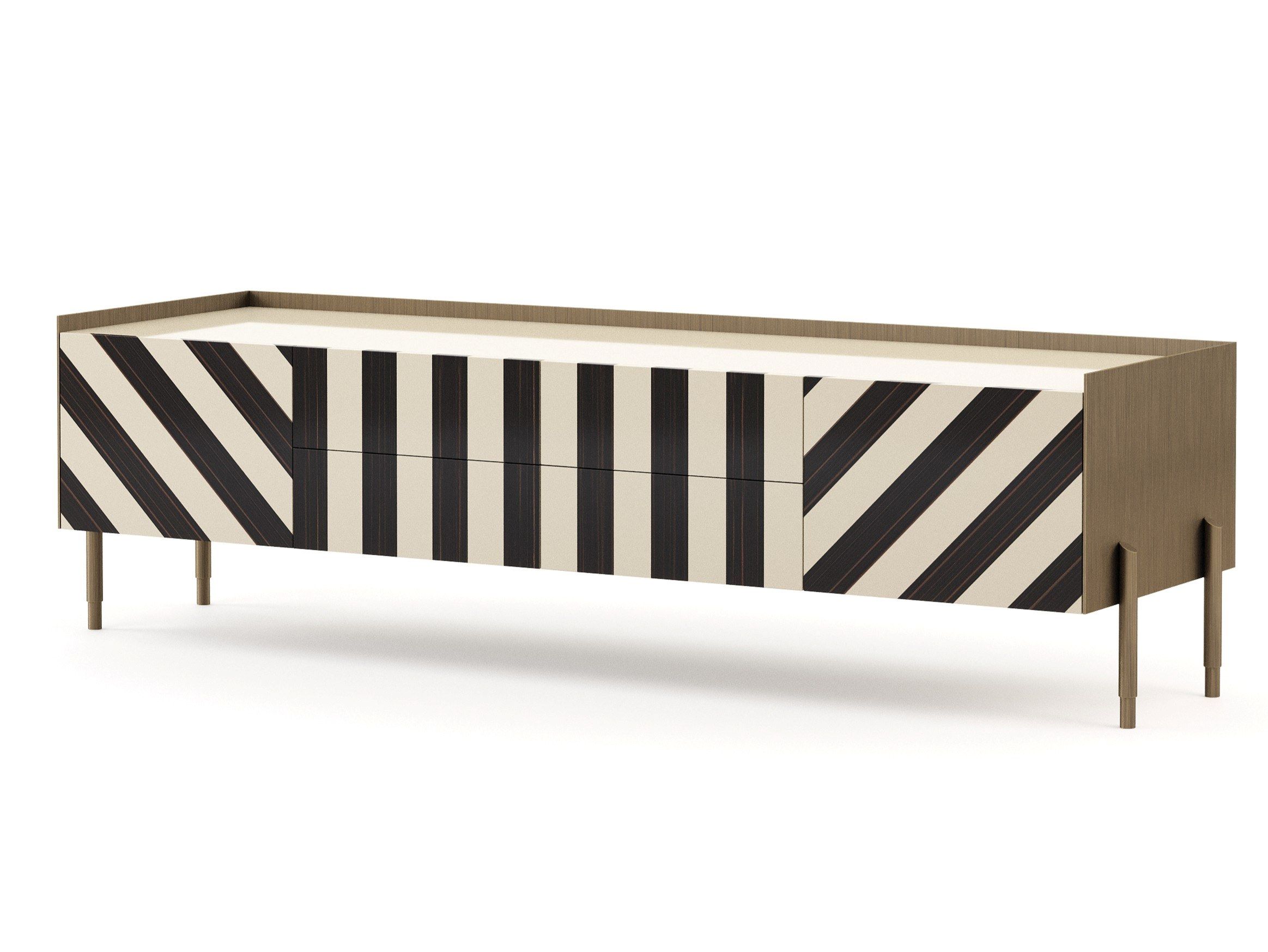 Деревянный шкаф для телевизора с распашными дверцами Stylish Club His &amp ARCH-00121988 - Вид №2