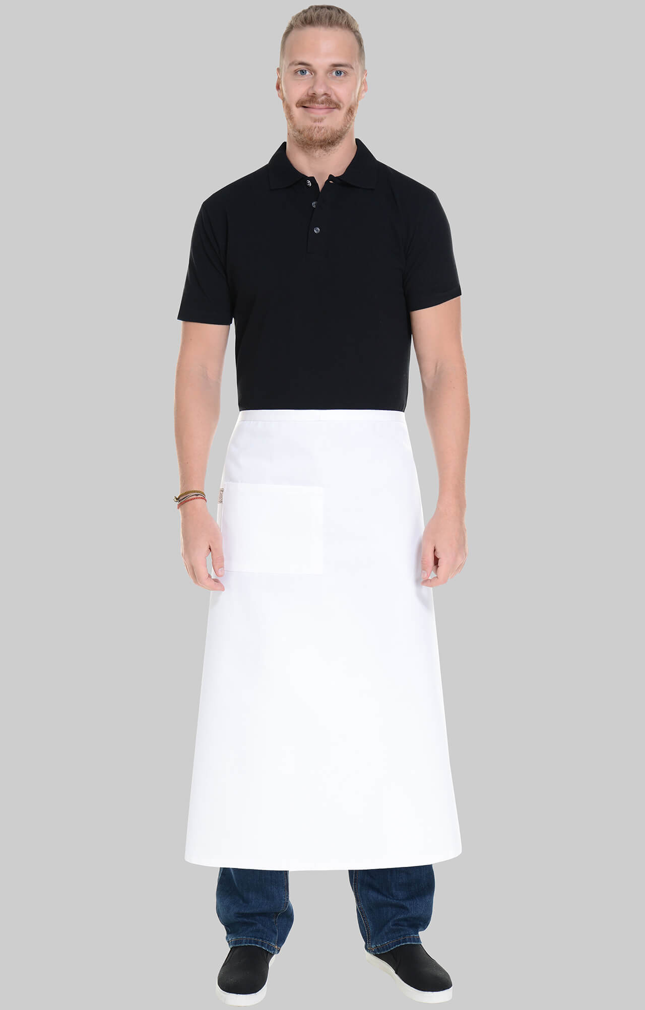 60131 Фартук удлиненный white (белый) HORECA  Одежда для официантов  размер  - Вид №8